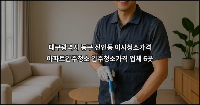 대구광역시 동구 진인동 이사청소가격 아파트입주청소 입주청소가격 업체 6곳
