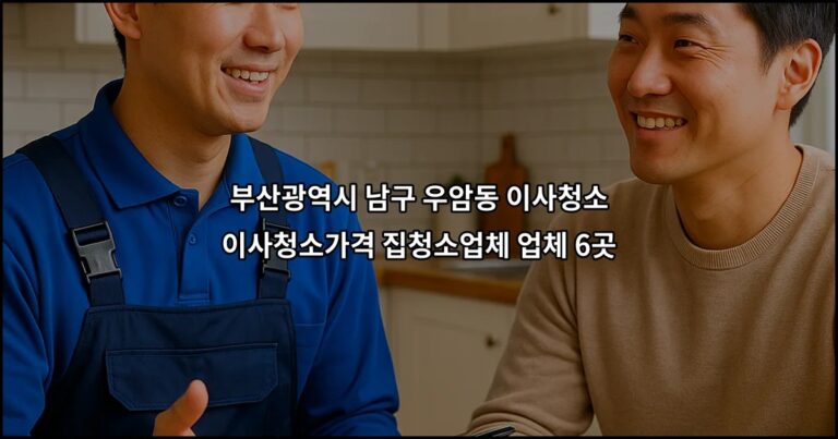 부산광역시 남구 우암동 이사청소 이사청소가격 집청소업체 업체 6곳