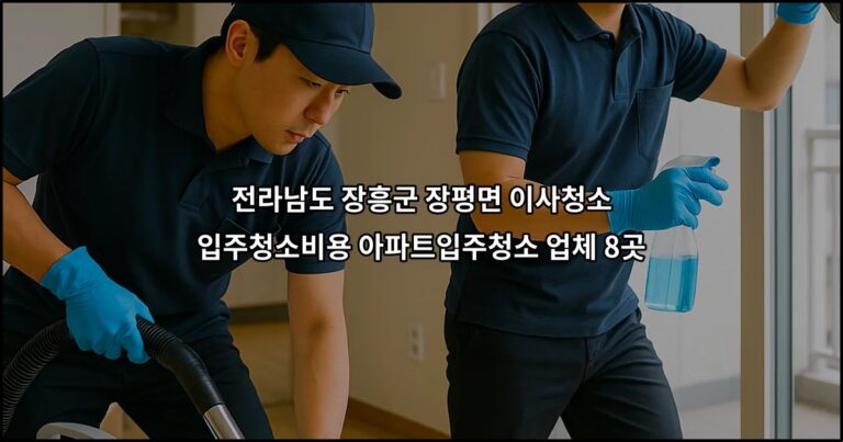 전라남도 장흥군 장평면 이사청소 입주청소비용 아파트입주청소 업체 8곳