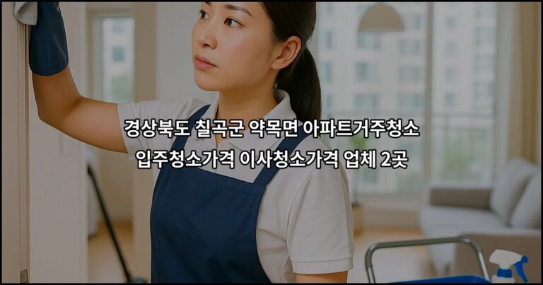 경상북도 칠곡군 약목면 아파트거주청소 입주청소가격 이사청소가격 업체 2곳