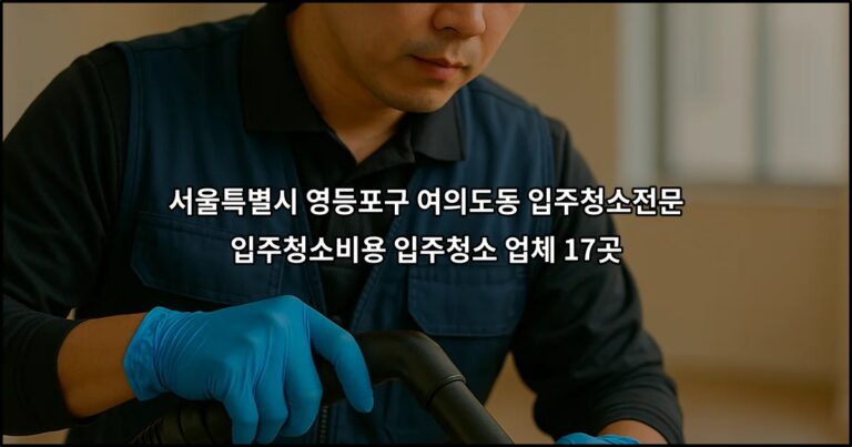 서울특별시 영등포구 여의도동 입주청소전문 입주청소비용 입주청소 업체 17곳
